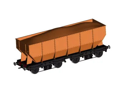 wagon 3D model 2