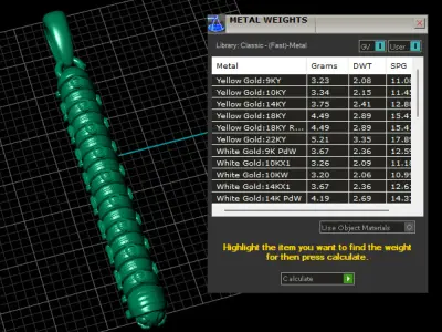 GOLDEN EARTH WORM PENDANT 3D PRINTABLE MODEL 3D print model