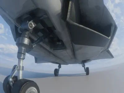 Modern Jet Fighter Low-poly 3D model