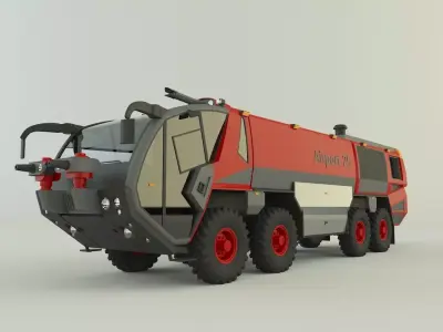 airport fire truck 3D model