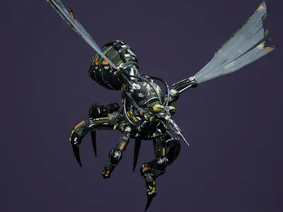 Sci-Fi Insect Mosquito Low-poly 3D model