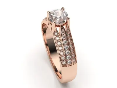 solitaire with ring sizes  8 part S22 3D print model
