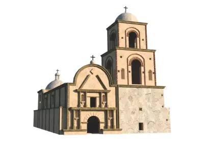 San Jose de Tumacacori Roman Catholic Church Model Low-poly 3D model