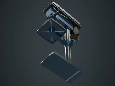 Drill Press 1A Low-poly 3D model