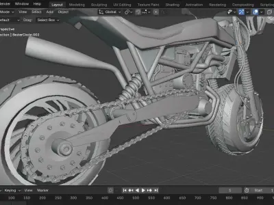Dirtbike 3d Model 3D model