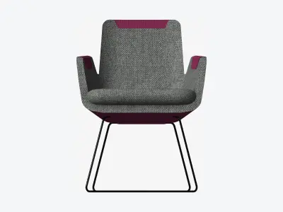 Furniture - Chair - Contemporary - Wire - Legs 2 Low-poly 3D model