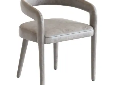 Lisette White Dining Chair 3D model purchase