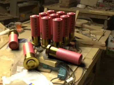  Shotgun cartridge-fan art  Free low-poly 3D model