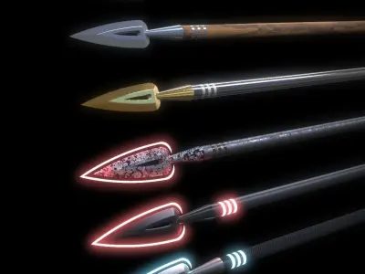 Spear - African  sci-fi  3D model