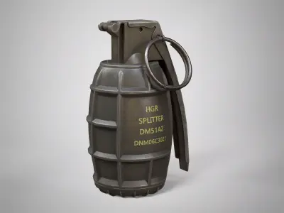 DM51 Hand Grenade AAA Game Ready Low-poly 3D model