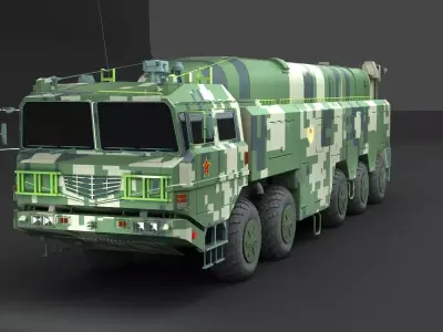 Chinese Army Dongfeng 16 missile  3D model