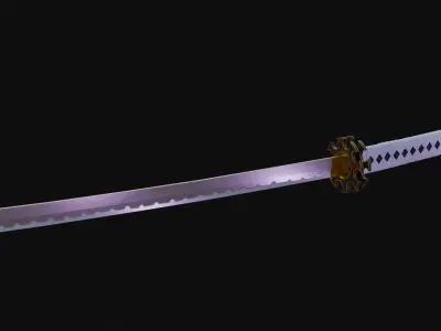 Katana Ishida Masamune Low-poly 3D model