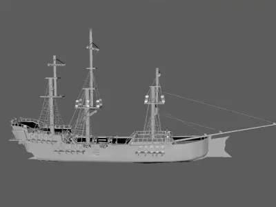 Pirate Ship phase-1 Free 3D model