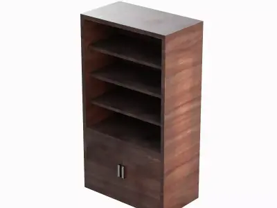 Old Shelf 02 Low-poly 3D model