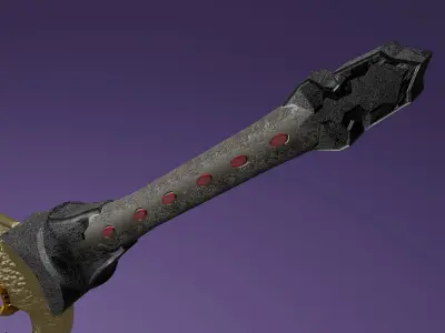 The light sword of justice Low-poly 3D model