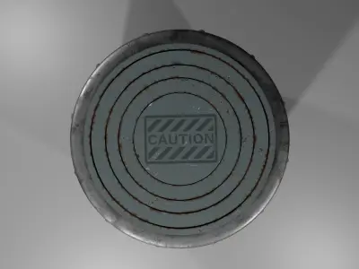 Sci-Fi Rusty Barrel Low-poly 3D model