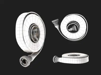 Fire Hose Nozzle Stylized Low-poly 3D model