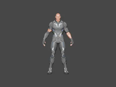 Armed man 3D model