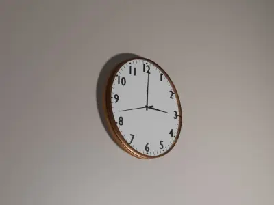 -FREE- Wall Clock  Free low-poly 3D model
