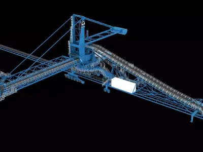 Stacker Reclaimer 3D model purchase