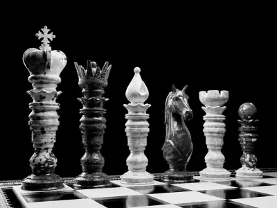 Royal Marble Chess Set 3D model