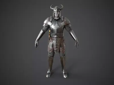 Armor medieval Low-poly 3D model