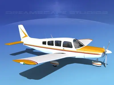 Piper Cherokee Six 260 V04 3D model