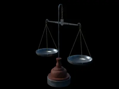 Balance scale 3D model