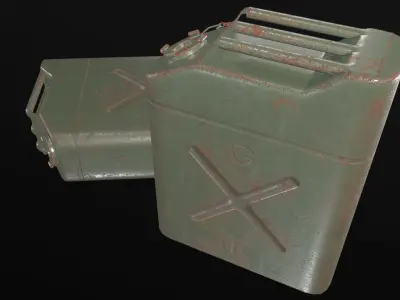 Rusty Jerry Can Low-poly 3D model purchase