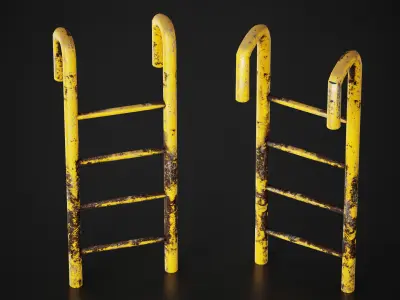 Old Ladder  Low-poly 3D model