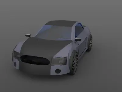 car silver bullet Free 3D model