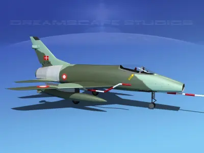 North American F-100D Super Sabre Denmark 3D model