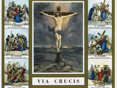 Jesus dried by Veronica -Way Of The Cross 14 Stations Via Crucis Free 3D print model