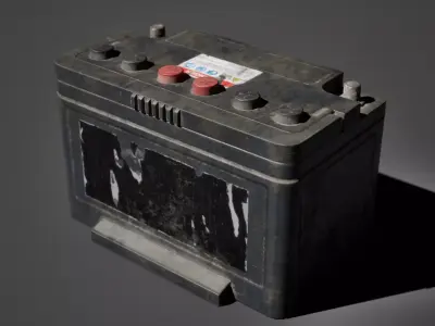 Car Battery Low-poly 3D model