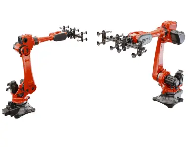 Industrial Robot Pack Low-poly  3D model