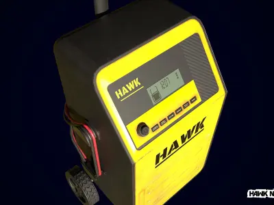 Industrial Charger Low-poly 3D model