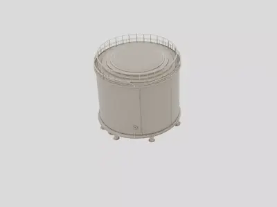 Industrial Machine Oil Reservoir Tank for 3D print 3D model