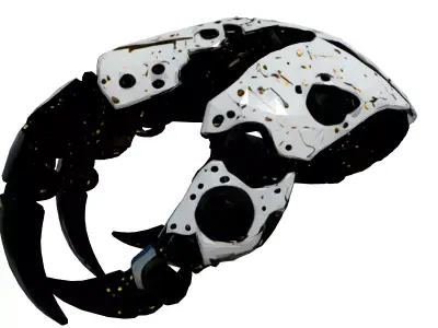 SciFi Robotic Claw Rigged Game Asset Low-poly 3D model