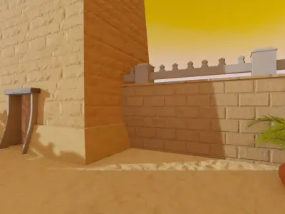 Desert Fortress Complex 3D model