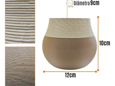 Two-part textured bottle vase 3 3D print model