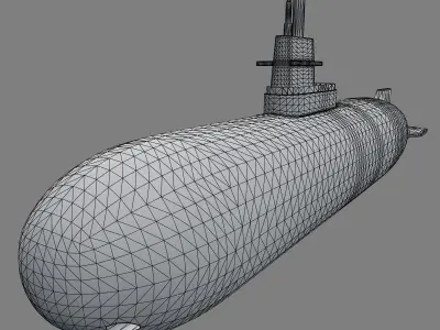 submarine Free low-poly 3D model buy