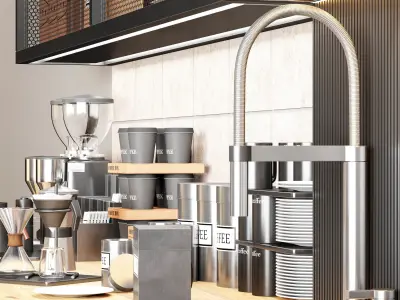 industrial coffee shop 3D model purchase