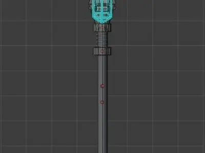 Steampunk AXE Low poly Low-poly 3D model