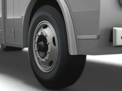 Generic Old Bus wheel 3D model