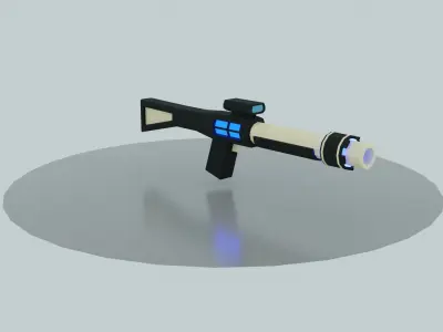 plasma gun Low-poly 3D model order