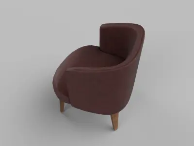 chair leather Low-poly 3D model purchase
