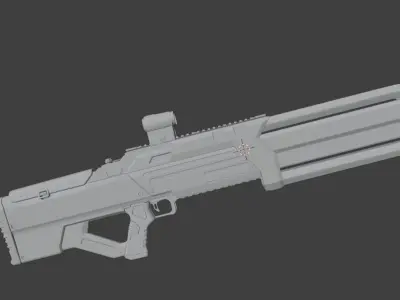 shotgun 2 Low-poly 3D model