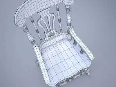 Wood Chair Free 3D model get