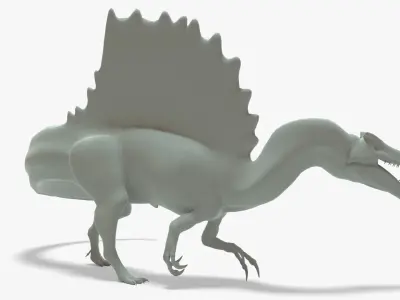 Spinosaurus Rigged Basemesh Low-poly 3D model