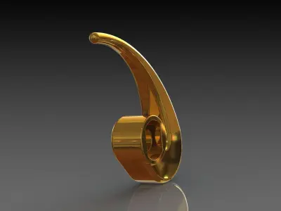 Holder gold earring Free 3D model